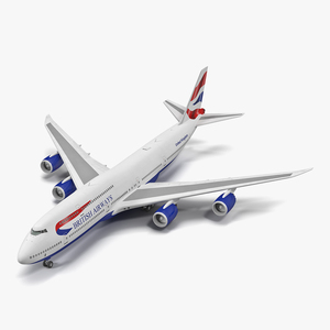 Boeing 747 8I British Airways 3D model