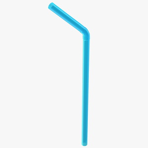 Flexible Plastic Straw 3D