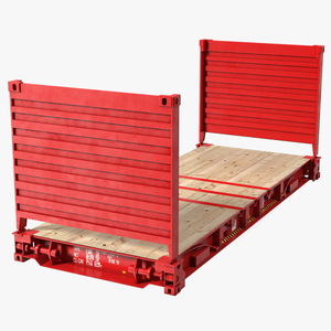 3D Rectangular Flat Rack Collapsible model