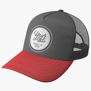 3D Trucker Cap Your Brand Black model