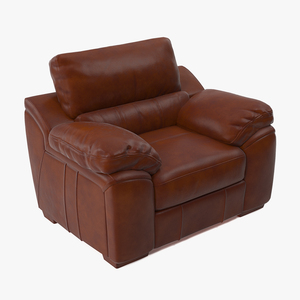 Brown Leather Chair 3D model