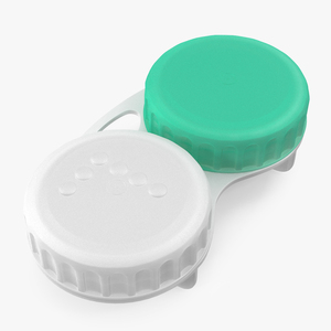 Screw Top Contact Lens Case 3D