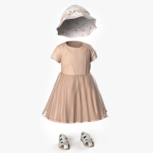 Casual Summer Outfit for Toddler 3D