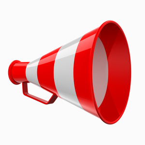 3D Red Megaphone model