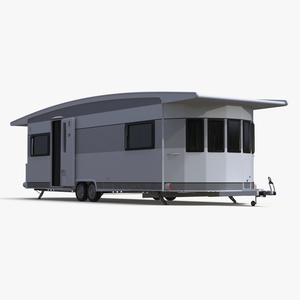 LANDHAUS Hobby Caravan Rigged 3D model