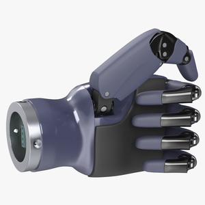 Left Dexterous Robot Hand Rigged 3D