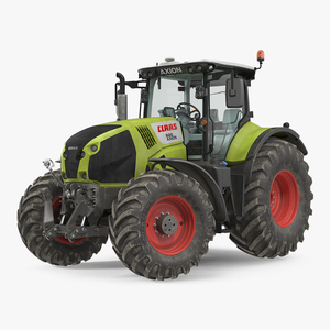 3D Claas Axion 800 Tractor Dirty Rigged