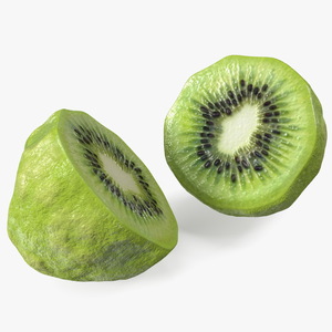 3D model Peeled Kiwi Cut in Halves