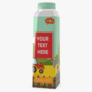 3D Multilayered Carton Bottle Mockup Farm model