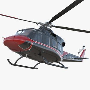 Offshore Helicopter Bell 412EP Rigged 3D