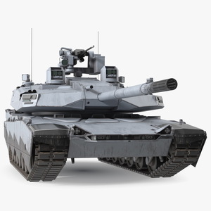 Old Grey Tank Abrams X Rigged 3D model