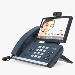 Smart Video IP Phone Matrix Blue Lights On 3D