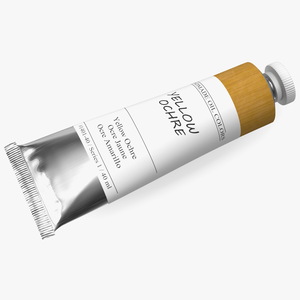 Yellow Ochre Oil Paint Tube 3D