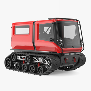 Polar Exploration Vehicle Red 3D model