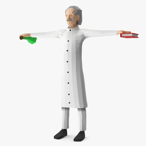 3D model Scientist Low Poly Rigged