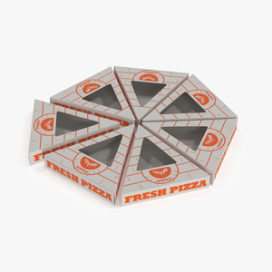 3D Portioned Pizza Package Boxes with Window