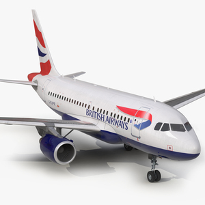 Airbus A318 British Airways 3D