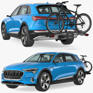 Audi E-tron with Thule EasyFold XT2 Mountain Bike 3D model