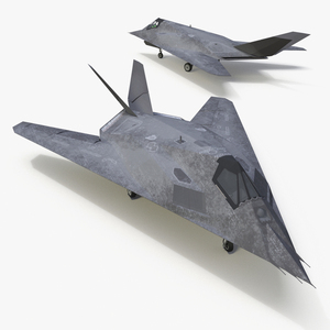 Combat Stealth Fighter Jet Simplified 3D