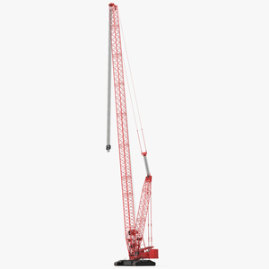 3D Manitowoc 18000 Crawler Crane Red model