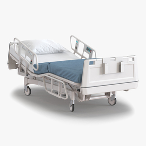 Hospital Bed Rigged 3D model