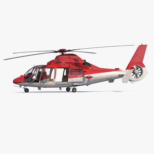 Helicopter Emergency Medical Eurocopter AS 365 N2 Dauphin Rigged 3D model