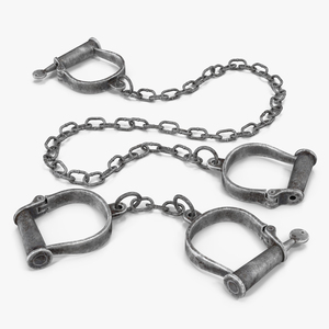 3D model Old Hand and Leg Shackles