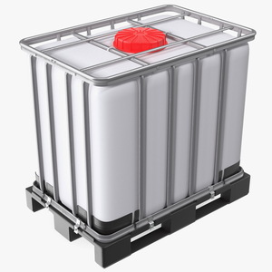 3D model IBC Container 640 Litre UN Approved Plastic Pallet