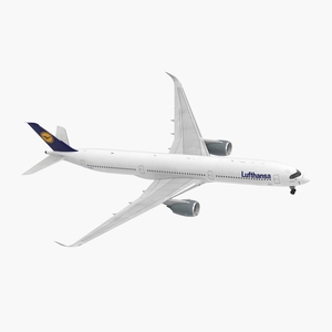 3D Airbus A350 1000 Lufthansa