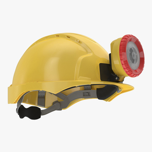 Mining Helmet with Light 3D model