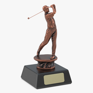 Golf Sport Trophy Bronze 3D model