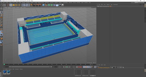 3D Olympic Swimming Pool