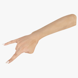 Woman Tanned Hand Heavy Metal Pose 3D model