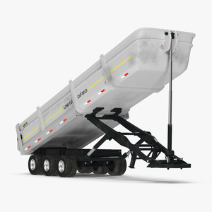 Dump Trailer with Hydraulic Lift Rigged 3D model