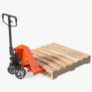 3D Hydraulic Trolley with Wooden Pallet