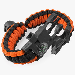 Atomic Bear Cobra Survival Bracelet Orange 3D