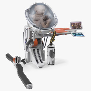 3D Human Artificial Womb with Child White model