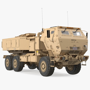 3D M142 HIMARS Multiple Rocket Launcher Desert model