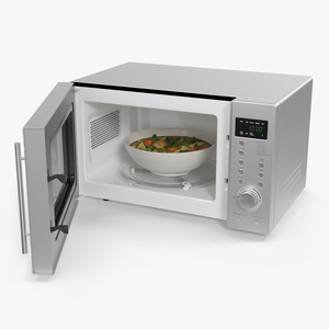 Microwave Oven with Food 3D model