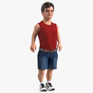 Dwarf Male Character Summer Style Standing Pose 3D