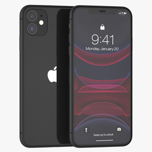 3D model iPhone 11 Black