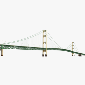 3D model Mackinac Bridge