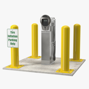 3D Self Service Tire Air Station Pillar