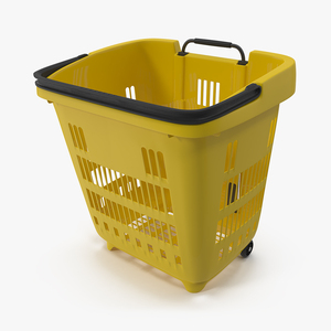 Roll Shopping Basket Folded Handle 3D model