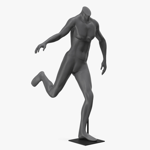 Black Female Sports Mannequin Running 3D