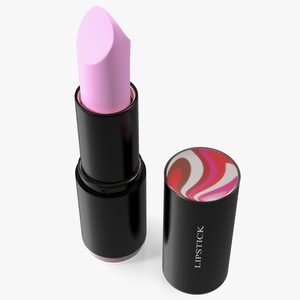 Open Pink Round Lipstick 3D model