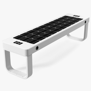Solar Powered Outdoor Bench 3D