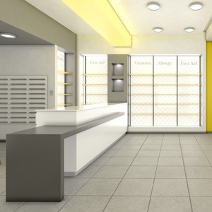 3D model Drugstore Interior Yellow