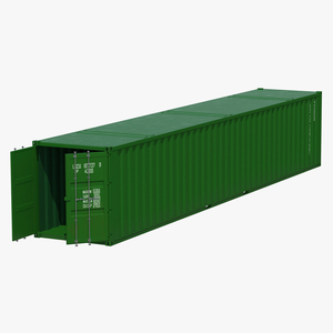 48 ft Shipping ISO Container Green 3D model