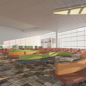 3D model Airport Departures Lounge